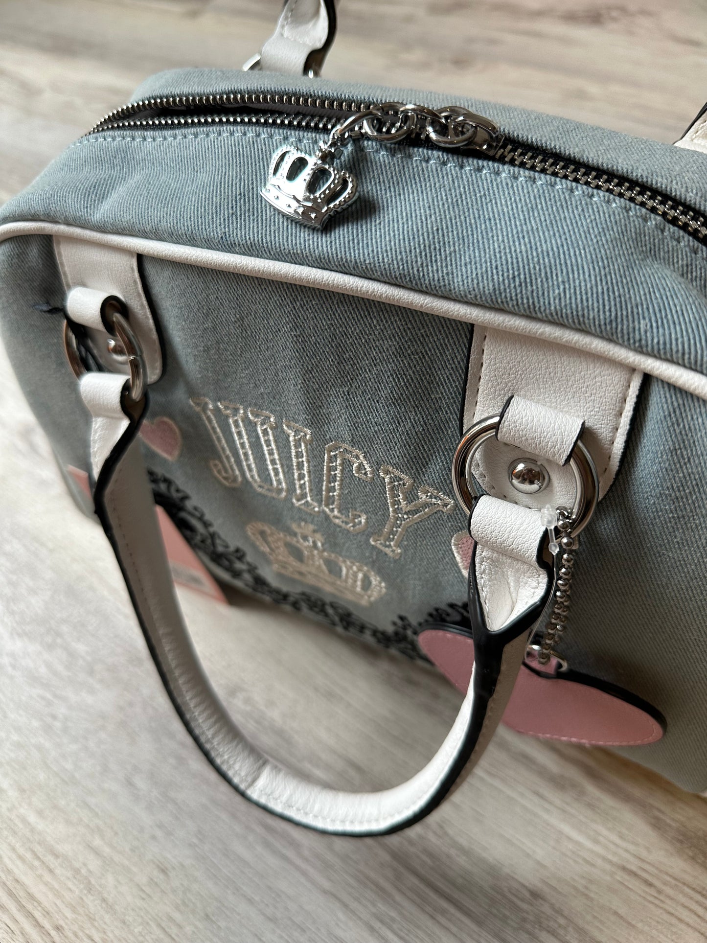 Juicy Couture Retro Chic Denim Bowler Bag