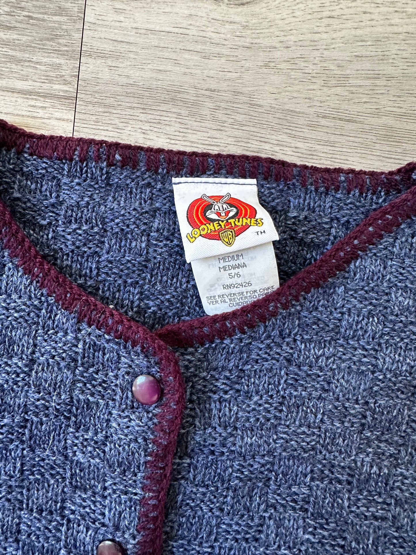 Tweety Bird Knit Button-Up