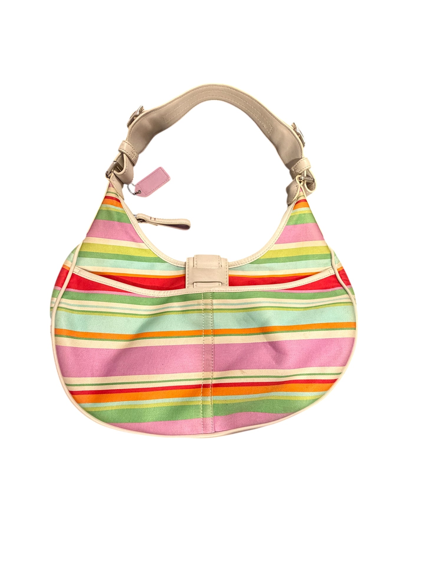 Coach Hamptons Multicolor Striped Hobo