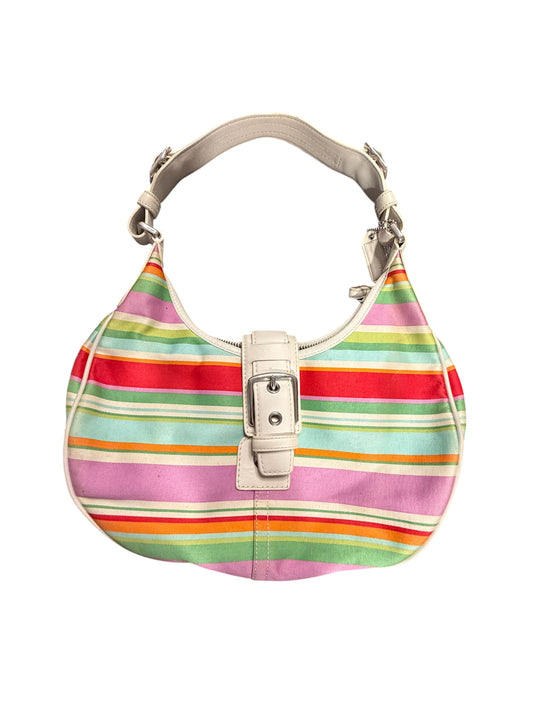 Coach Hamptons Multicolor Striped Hobo