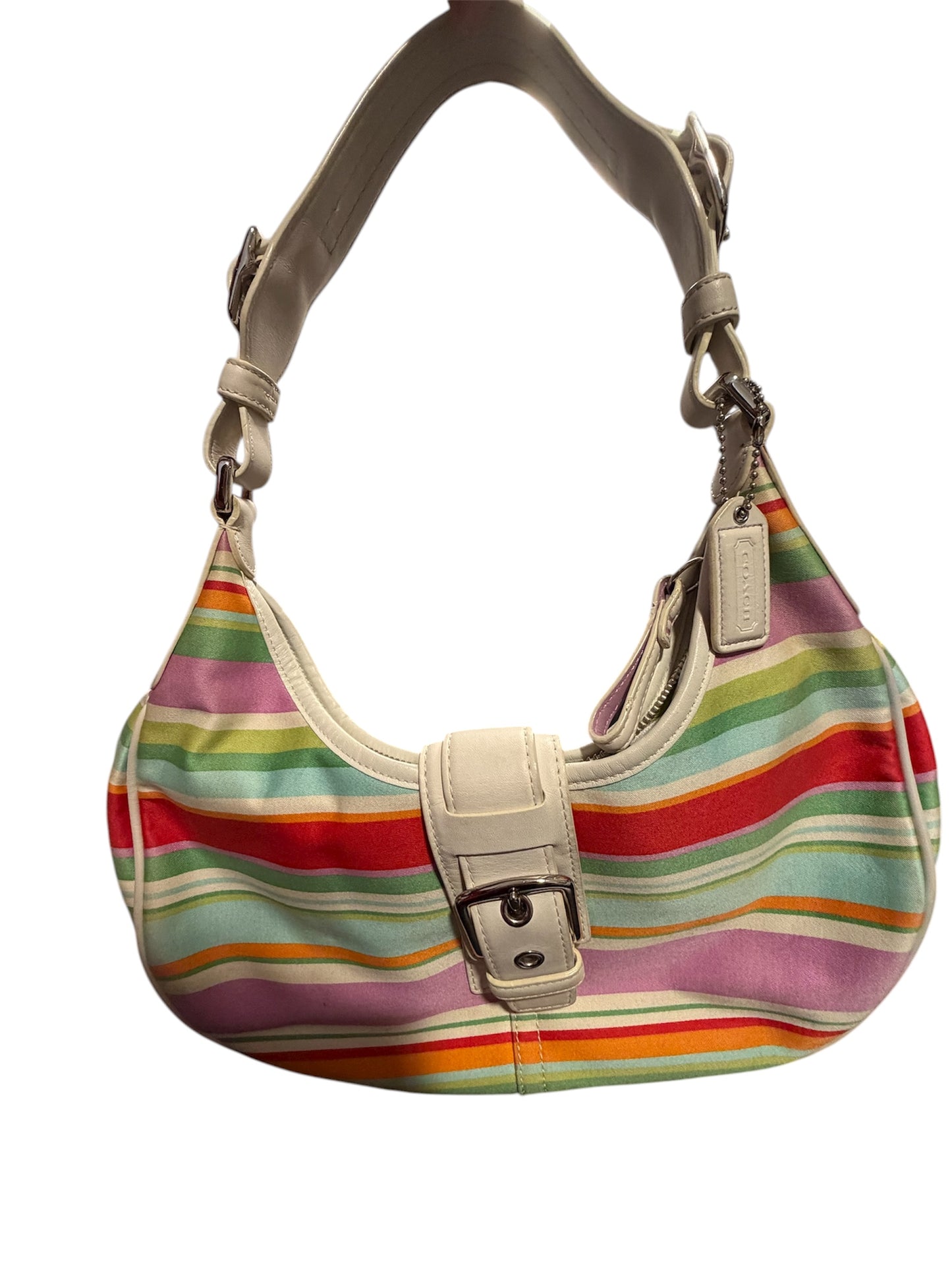 Coach Hamptons Multicolor Striped Hobo