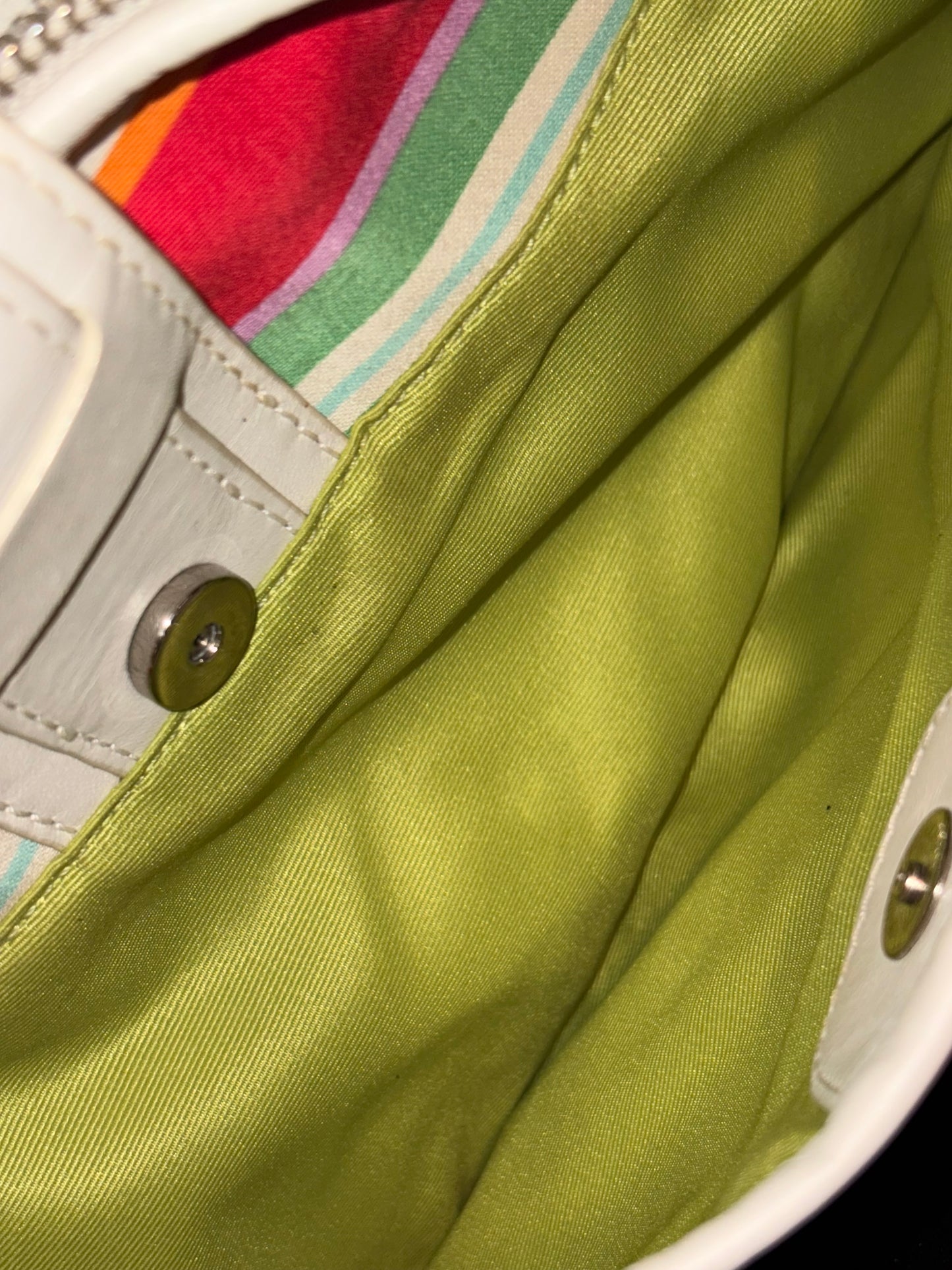 Coach Hamptons Multicolor Striped Hobo