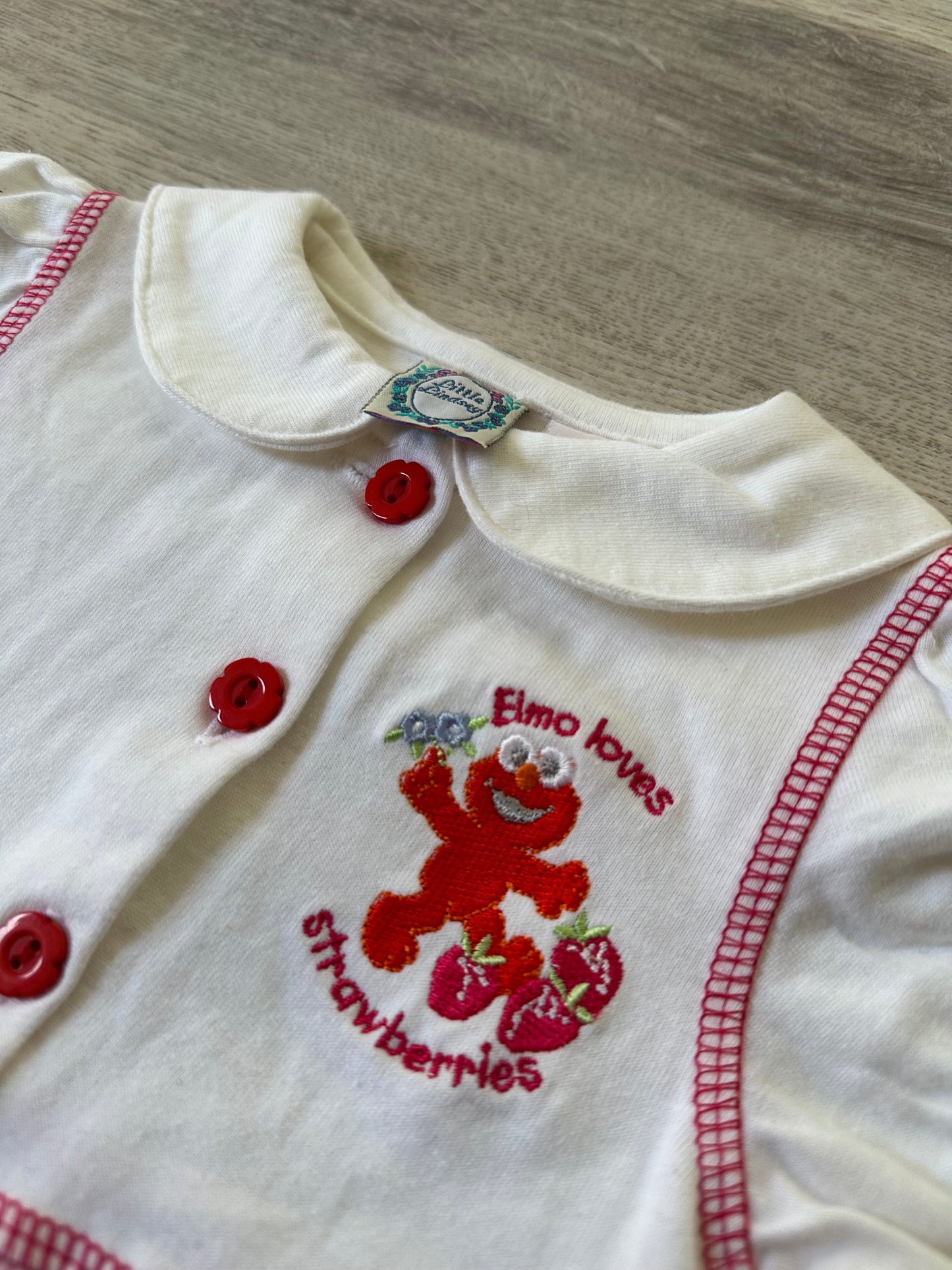 Elmo Loves Strawberries Romper