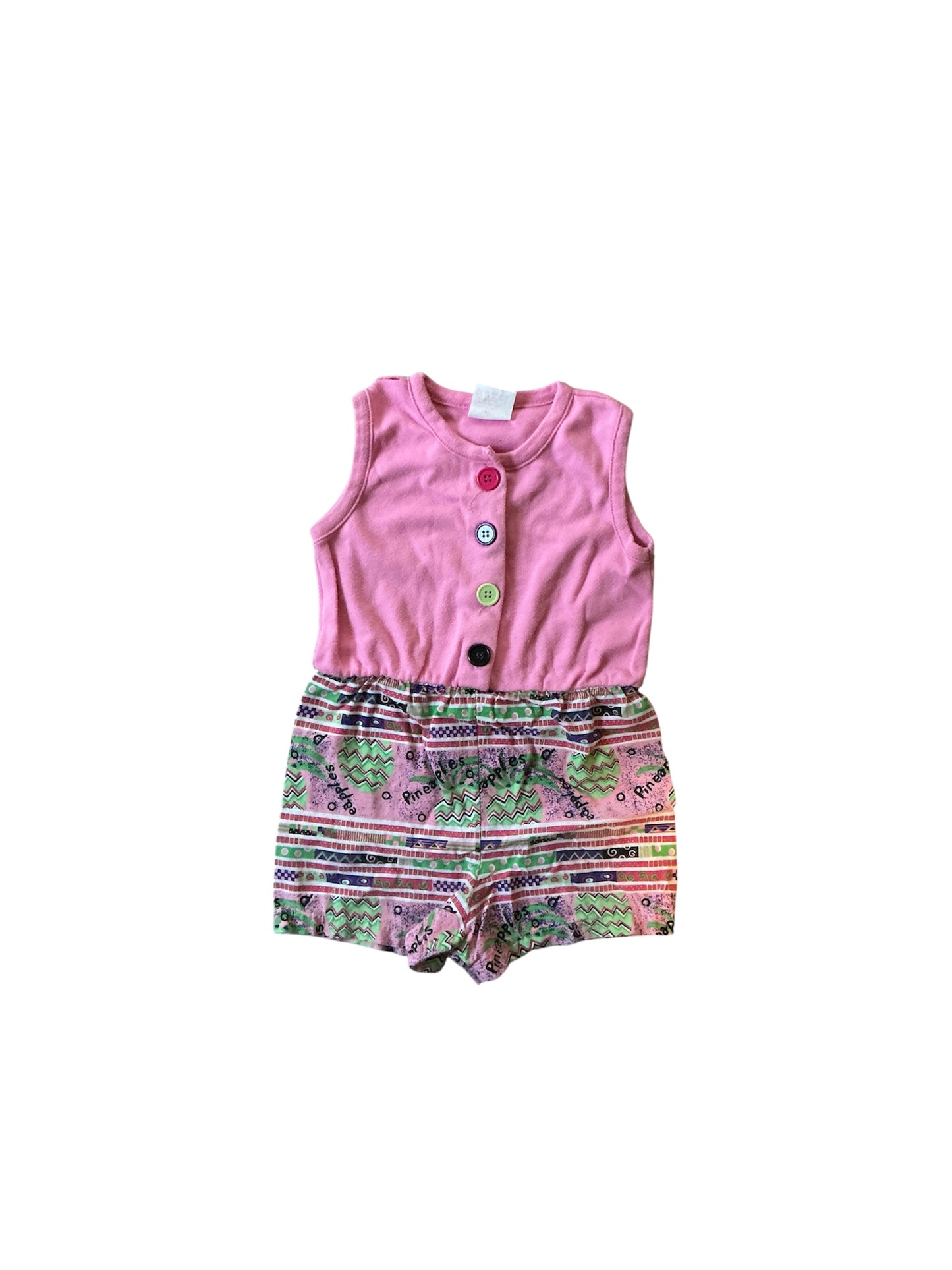 Pink Sleeveless Romper